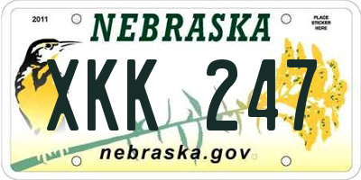 NE license plate XKK247