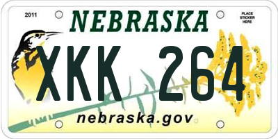 NE license plate XKK264