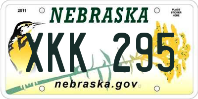 NE license plate XKK295