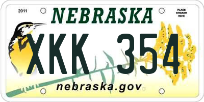 NE license plate XKK354