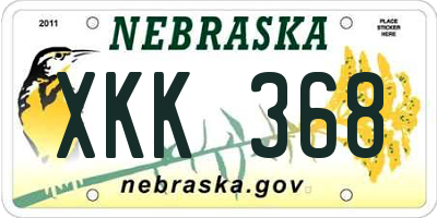NE license plate XKK368