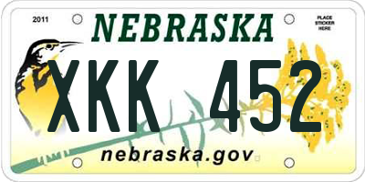 NE license plate XKK452