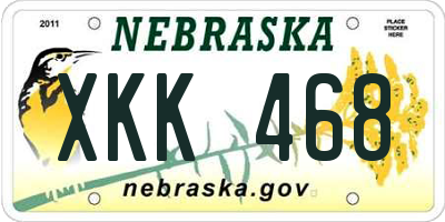 NE license plate XKK468