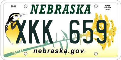 NE license plate XKK659