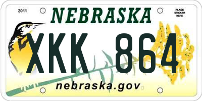 NE license plate XKK864