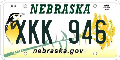 NE license plate XKK946