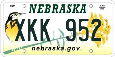 NE license plate XKK952