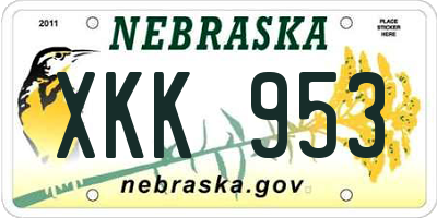 NE license plate XKK953