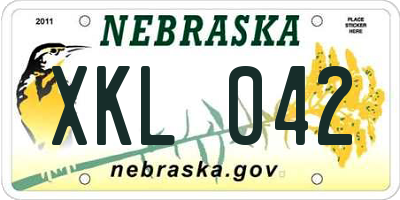 NE license plate XKL042