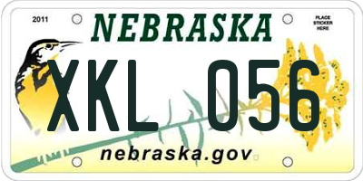 NE license plate XKL056