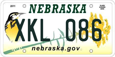 NE license plate XKL086