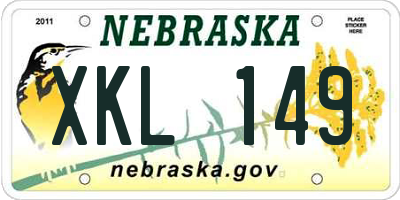 NE license plate XKL149