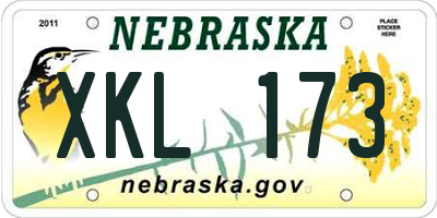 NE license plate XKL173