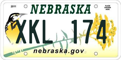 NE license plate XKL174