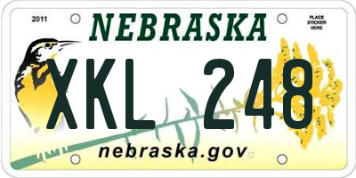 NE license plate XKL248