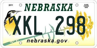 NE license plate XKL298