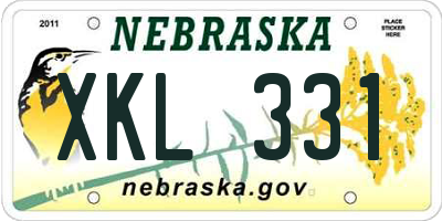 NE license plate XKL331
