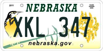NE license plate XKL347