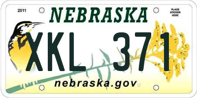NE license plate XKL371