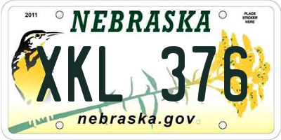 NE license plate XKL376