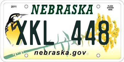 NE license plate XKL448