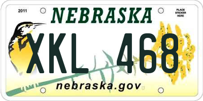 NE license plate XKL468