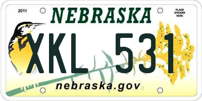 NE license plate XKL531