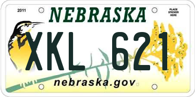NE license plate XKL621