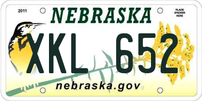 NE license plate XKL652