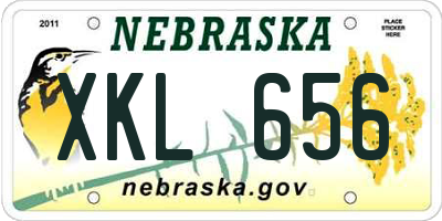 NE license plate XKL656