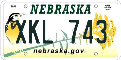 NE license plate XKL743