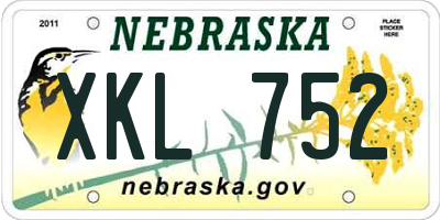 NE license plate XKL752