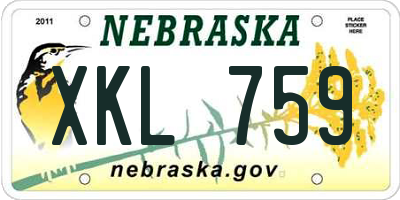 NE license plate XKL759