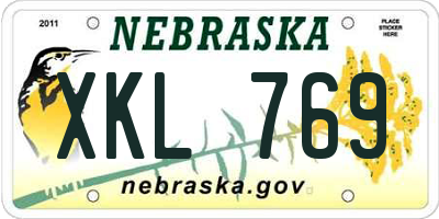 NE license plate XKL769