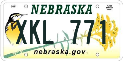 NE license plate XKL771