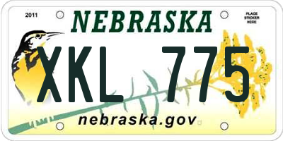 NE license plate XKL775