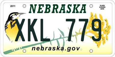 NE license plate XKL779
