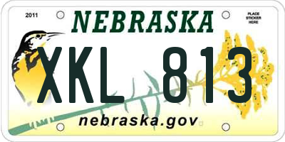 NE license plate XKL813