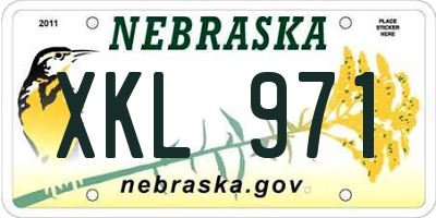 NE license plate XKL971