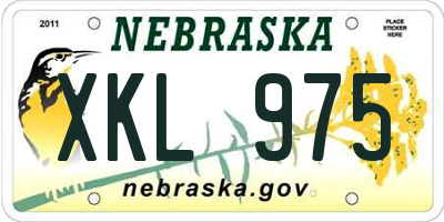 NE license plate XKL975