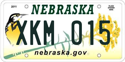 NE license plate XKM015