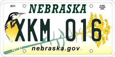 NE license plate XKM016