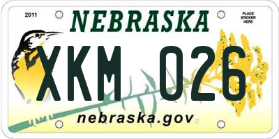 NE license plate XKM026