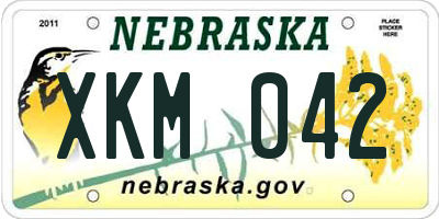 NE license plate XKM042