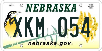 NE license plate XKM054