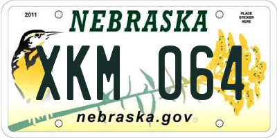 NE license plate XKM064