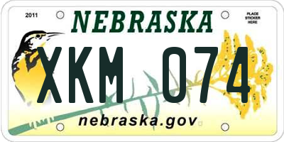 NE license plate XKM074