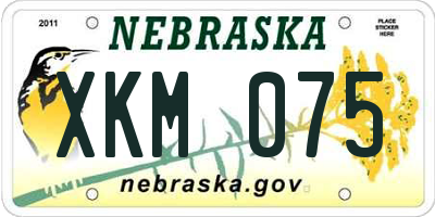 NE license plate XKM075