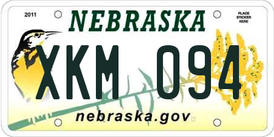 NE license plate XKM094