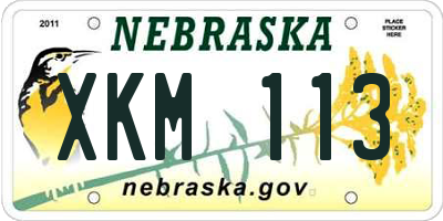 NE license plate XKM113